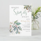 Invitation de vacances de houx pour égayer les esp (Debout devant)