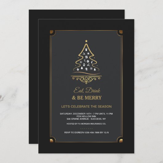 Invitation De Vacances De Luxe (Devant / Derrière)