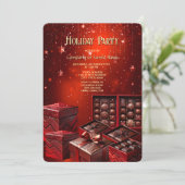 Invitation de vacances de Noël au bonbon au chocol (Debout devant)