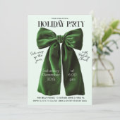 Invitation de vacances de Noël au ruban vert (Debout devant)