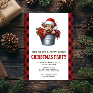 Invitation de vacances de Noël de vache highland d