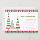Invitation de vacances de Noël joyeuse et lumineus (Devant)