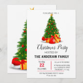 Invitation de vacances de Noël vintage (Devant / Derrière)