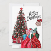 Invitation de vacances de Noël vintage (Dos)
