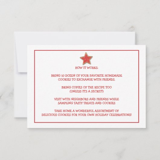 Invitation de vacances d'échange de biscuit de (Dos)