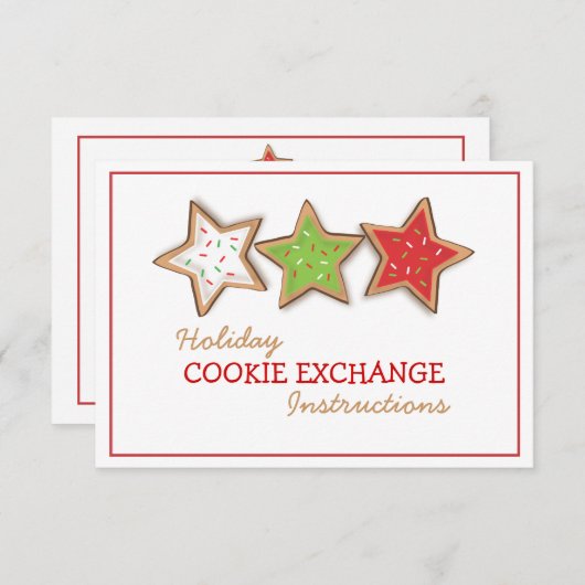 Invitation de vacances d'échange de biscuit de (Devant / Derrière)