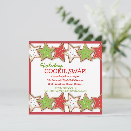 Invitation de vacances d'échange de biscuit de (Debout devant)