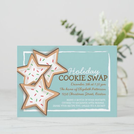 Invitation de vacances d'échange de biscuit de (Debout devant)