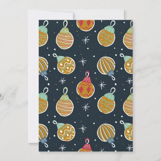 Invitation de vacances d'ornement de Noël rétro (Devant)