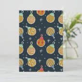 Invitation de vacances d'ornement de Noël rétro (Debout devant)