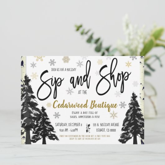 Invitation de vacances et de shopping (Debout devant)