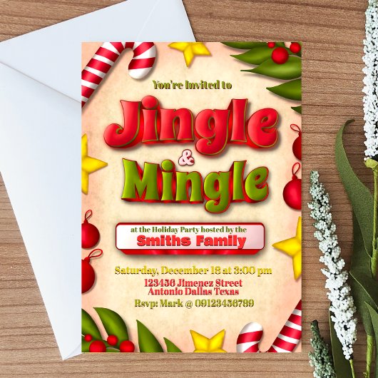 Invitation de vacances Jingle et Mingle