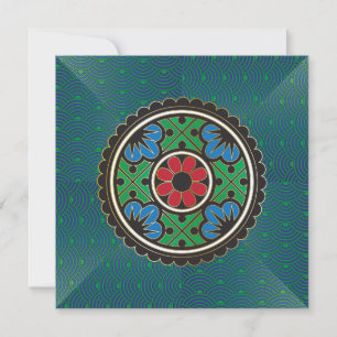 Invitation de vacances Mah Jongg/Carte Plat