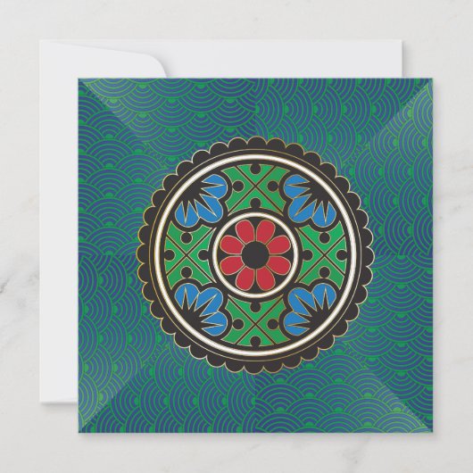 Invitation de vacances Mah Jongg / Carte plate (Devant)