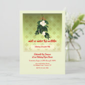 Invitation de vacances Mistletoe (Debout devant)