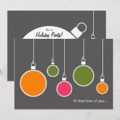 Invitation de vacances moderne - gris foncé (Devant / Derrière)