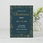 Invitation de vacances Navy & Or | Moderne et Glam (Debout devant)