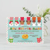 Invitation de vacances Pancakes et Pyjamas (Debout devant)