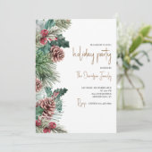 Invitation de vacances Pinecones et Berries (Debout devant)