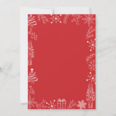 Invitation de vacances rouge et blanc | Moderne Gl (Dos)