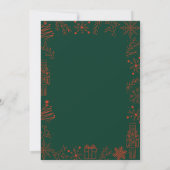 Invitation de vacances rouge et vert | Moderne Gla (Dos)