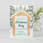 Invitation de vacances rustique de ferme de Noël (Debout devant)