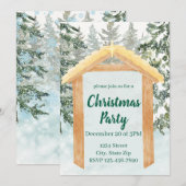 Invitation de vacances rustique de ferme de Noël (Devant / Derrière)