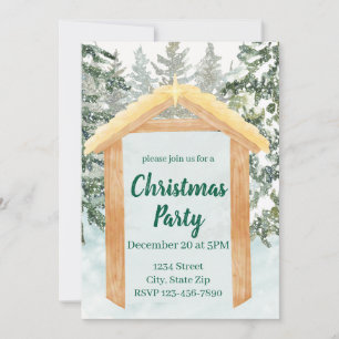 Invitation de vacances rustique de ferme de Noël