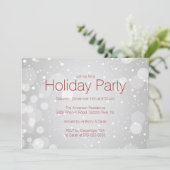 Invitation de vacances SilverBokeh moderne (Debout devant)