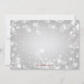 Invitation de vacances SilverBokeh moderne (Dos)