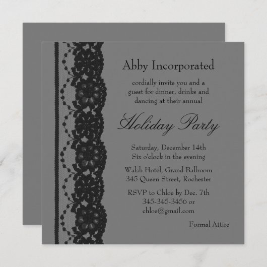 Invitation de vacances Smokey Grey (Devant / Derrière)