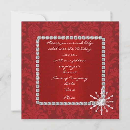 Invitation de vacances SPARKLE avec des FLAKES DE  (Dos)