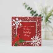 Invitation de vacances SPARKLE avec FLOCONS DE NEI (Debout devant)