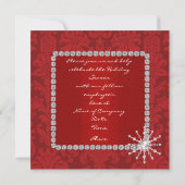 Invitation de vacances SPARKLE avec FLOCONS DE NEI (Dos)