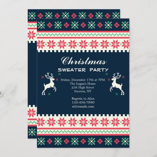 Invitation De Vacances Transversale (Devant / Derrière)