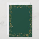 Invitation de vacances verte et or | Moderne Glam  (Dos)