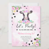 Invitation de vache de 2e anniversaire (Devant)
