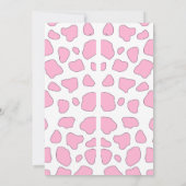 Invitation de vache rose, tout âge, fête d'anniver (Dos)