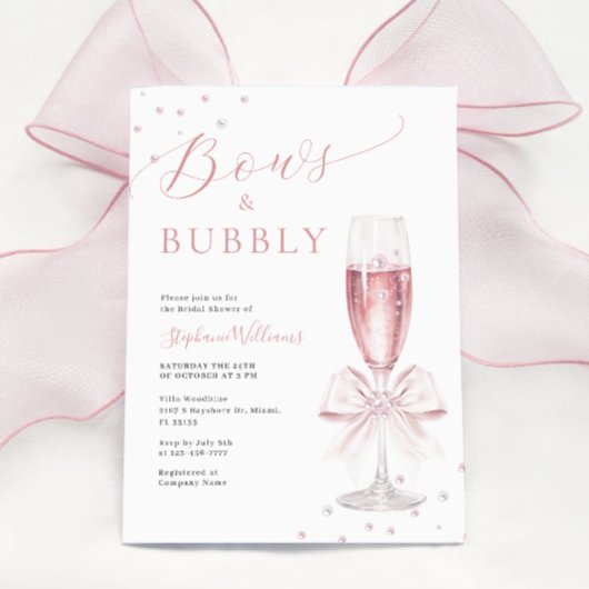 Invitation de vaches et de bulles rose nuptiale