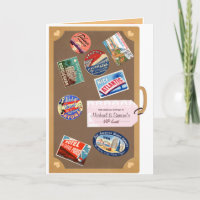 Invitation de valise vintage