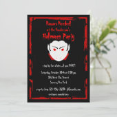 Invitation de vampire de partie de Halloween (Debout devant)