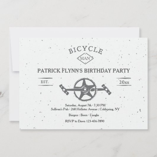 Invitation de vélo (Devant)