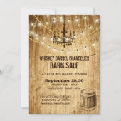 Invitation de vente de grange avec le lustre et le (Devant)