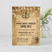 Invitation de vente de grange avec le lustre et le (Debout devant)