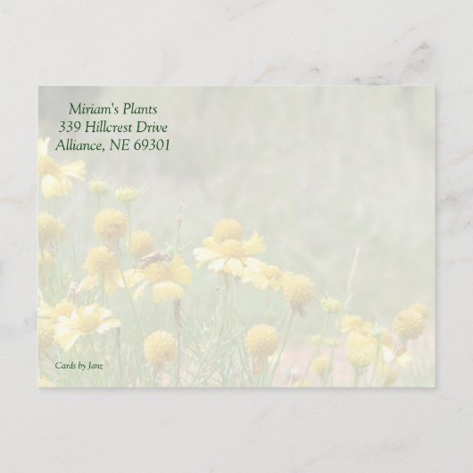 Invitation de vente de jardin (Dos)