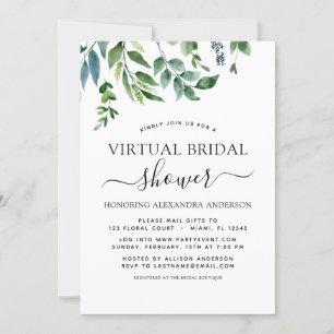 Invitation de verdure de Fête des mariées virtuell