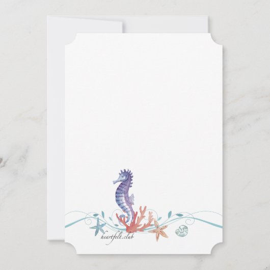 Invitation de vie marine (Dos)