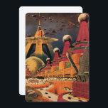 Invitation de ville futuriste de science-fiction v<br><div class="desc">Cliquez sur le bouton "personnaliser" pour accéder aux outils de conception pour changer la couleur arrière - plan et ajouter votre propre texte personnalisé ! De nombreux styles de polices à choisir ! illustration vintage image de science-fiction voyage et transport avec un livre classique retro sci fi milieu urbain avec...</div>