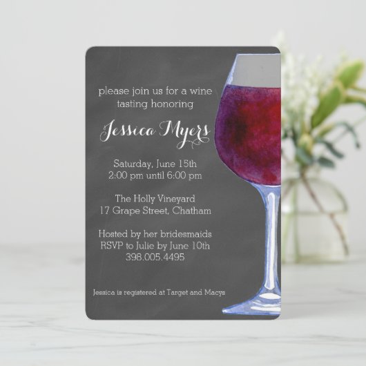 Invitation de vin de tableau (Debout devant)