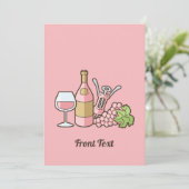 Invitation de vin rose (Debout devant)